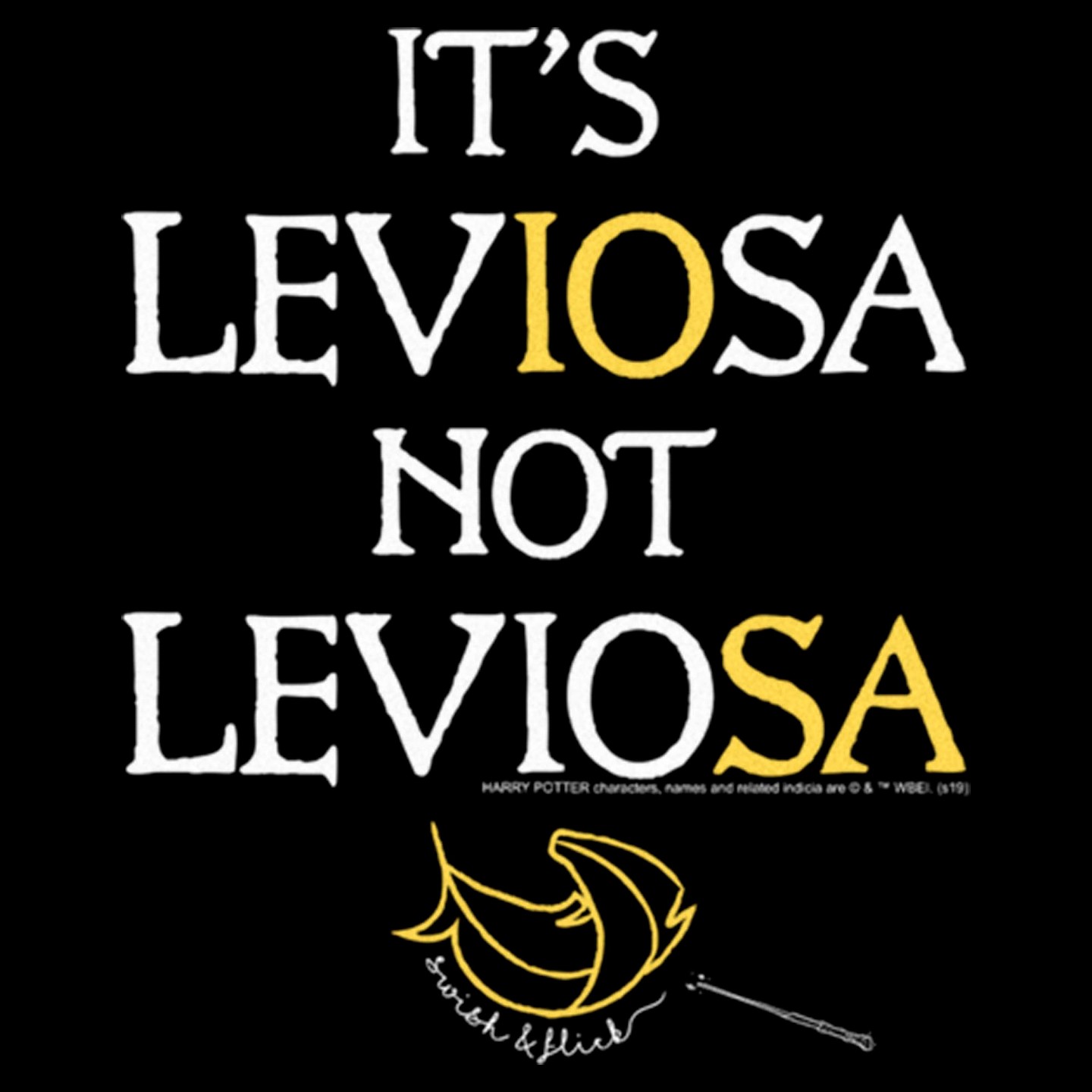 Футболка Harry Potter Leviosa Not Leviosa Quote Graphic Graphic Cropped T-Shirt - Black для девочек, цвет: Чёрный — фото 2