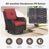 Buenhomino Wicker Outdoor Patio Furniture Set - 6 Piece Patio Conversation Set with Swivel Rocker Chairs, Rattan Sofa, Ottomans and Coffee Table - 3 of 4