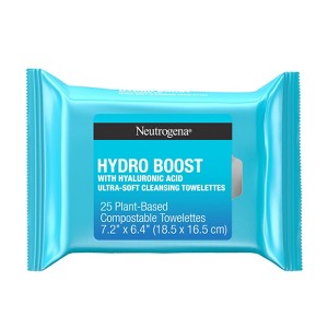 Neutrogena Hydro Boost Face Cleansing Makeup Wipes with Hyaluronic Acid - 25ct - 1 of 4