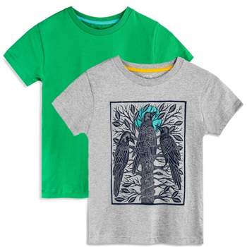 Mightly Boys & Girls Fair Trade Organic Cotton Graphic Short Sleeve T-Shirt 2-pack