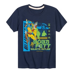Boys' - Star Wars - Dark Digital Boba Fett Short Sleeve Graphic T-Shirt - 1 of 4