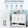 Angel Sar Modern Shoe Cabinet for Entryway Slim, White Shoe Storage Organizer Cabinet with Adjustable Shelves - 4 of 4