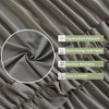 Farmhouse Ruffle Shower Curtain Vintage Ruffled Fabric Gray Decorative Elegant Bathroom Curtain 72x72 Inch - 2 of 4