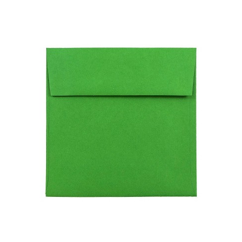 Jam Paper 6 X 6 Square Colored Invitation Envelopes Green Recycled 50 ...