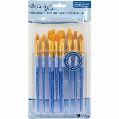 Crafter's Choice Gold Taklon Brush Value Set-15/Pkg