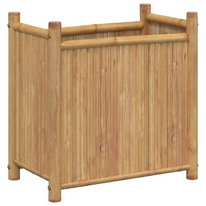 vidaXL Planter Raised Garden Bed Flower Pot Plant Stand Outdoor Balcony Bamboo - 19.7" x 11.8" x 19.7" - 1 of 4