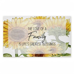 Stupell Industries Love Of Family Sentiment Printed Outdoor Door Mat, design by Kim Allen, 18"x30" - 1 of 4