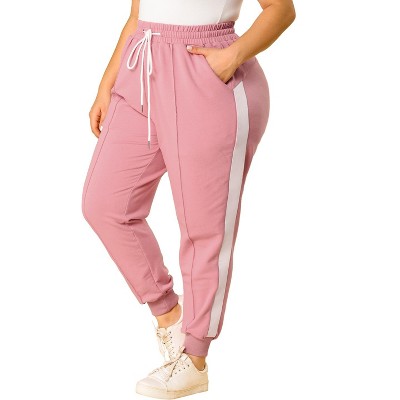 plus size pink sweatpants