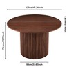 Maliang 47 Inch Round Dining Table for 4, with Wood Strip Base for Kitchen Living Room - 4 of 4