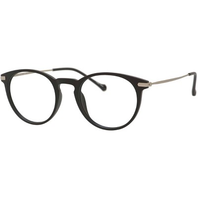 Ernest Hemingway H4850 Designer Acetate Eye Glasses Frame in Gloss Black Silver/Demo Lens 143mm Frame/58mm Lens Width