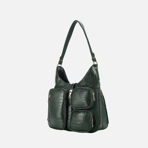 MKF Collection Daphne Crocodile-embossed Vegan Leather Shoulder by Mia K - 1 of 4