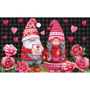 Valentine's Gnomes Humor Doormat Indoor Outdoor 30" x 18" Briarwood Lane - 1 of 4