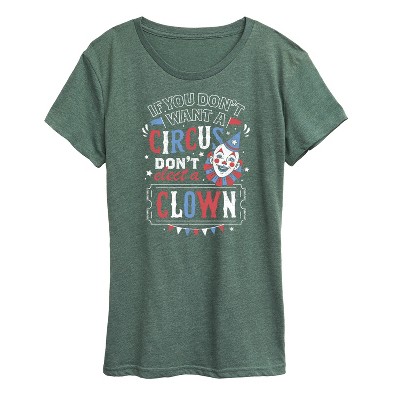Women's - Instant message - Don't Clown Short Sleeve Graphic T-Shirt