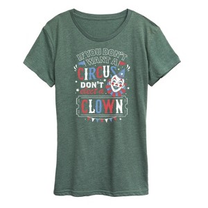 Women's - Instant message - Don't Clown Short Sleeve Graphic T-Shirt - 1 of 4