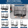 Platform Truck Cart with Cage, Heavy Duty 2000LBS 6-in-1 Folding Hand Truck Cart with Basket for Warehouse Luggage Moving - 4 of 4