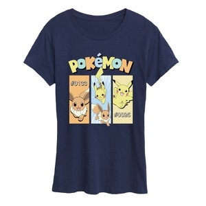 Women's - Pokémon - Pikachu and Eevee Pastel Short Sleeve Graphic T-Shirt - 1 of 4