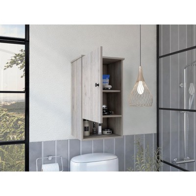 Munora Alaska Medicine Cabinet - Single Door with 3 Storage Shelves - Soft Close, Humidity-Resistant - Bathroom Organizer