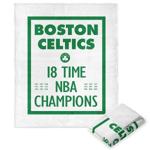 NBA Boston Celtics 2024 Multi Champs Lucky Silk Touch Throw Blanket 50 x 60 inches - 1 of 4