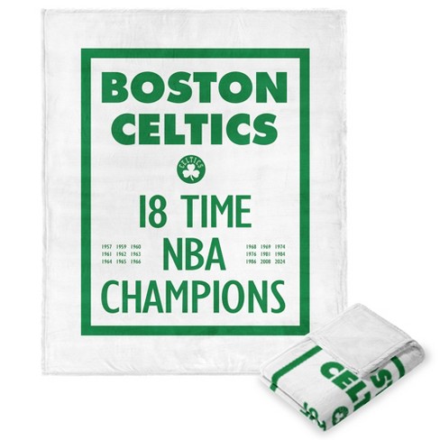 NBA Boston Celtics 2024 Multi Champs Lucky Silk Touch Throw Blanket 50 x 60 inches - image 1 of 4