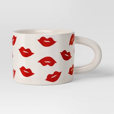 16oz Stoneware Lips Mug - Room Essentials™