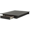 HomeStock Platform Bed with Drawer Weathered Oak Holland - 2 of 4
