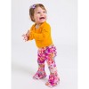 RuffleButts Toddler Girls Ruffle Flare Pants - 3 of 4