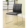5pc Aneston Glass Top Chrome Leg Round Dining Table Set Chrome/Black - HOMES: Inside + Out - 4 of 4