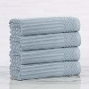 Modern Ribbed Cotton  Assorted Towel Set by Blue Nile Mills - 2 of 4