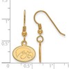 Black Bow Jewelry 14k Yellow Gold Plated Sterling Silver Iowa Hawkeyes NCAA Dangle Earrings - 2 of 3