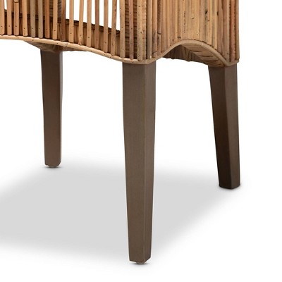 Natural Brown Rattan and Cane Dining Chair Set