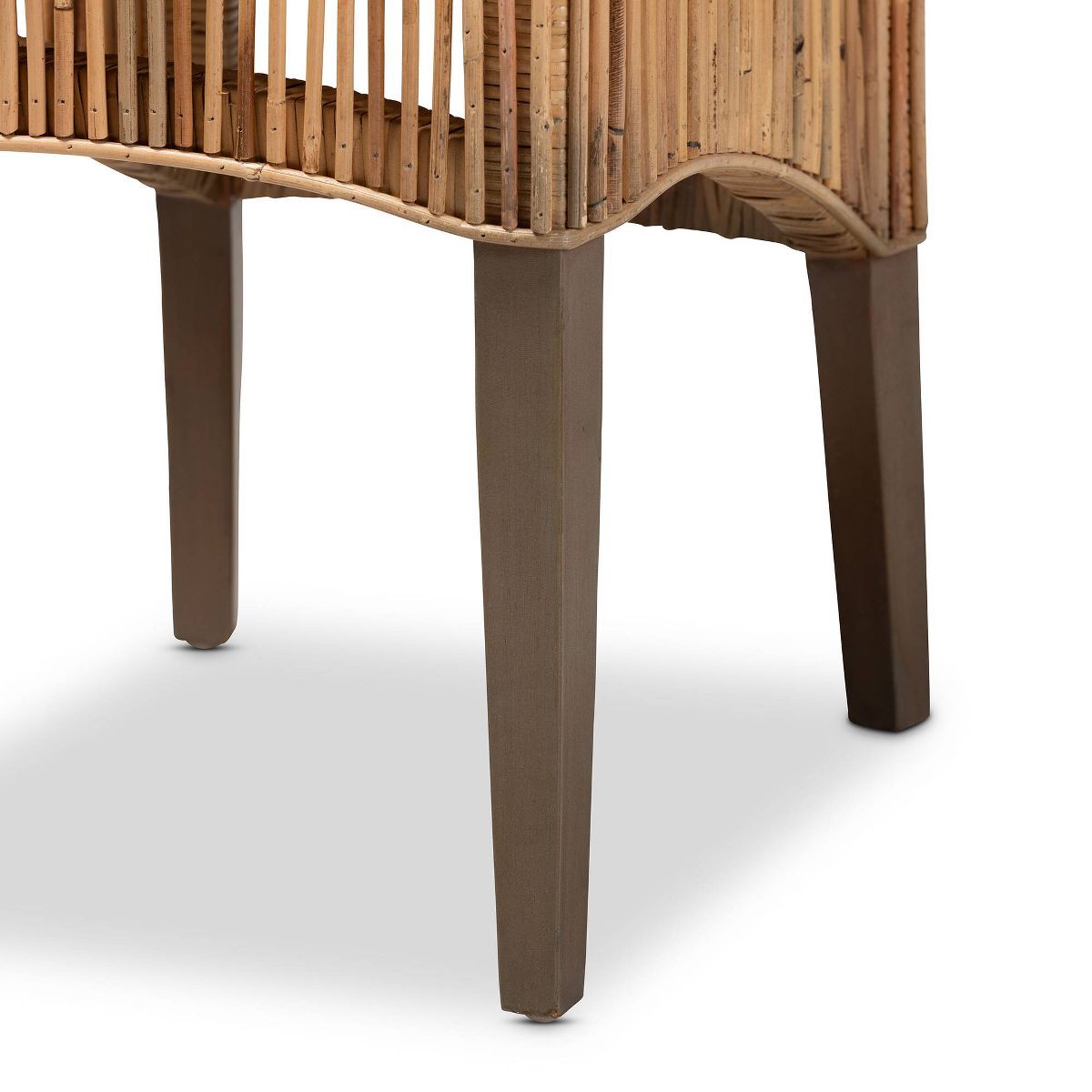 2pc Sullivan Rattan Dining Chair Set Brown - bali & pari: Mahogany, Bohemian, No Assembly Required - thumbnail 4