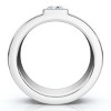 Pompeii3 Men's Certified Bezel Set Diamond Solitaire Wedding Ring 14k Gold Lab Created - 2 of 4