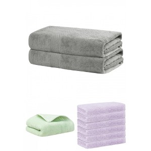 REGALWOVEN Striped Soft Absorbent Bathroom Cotton Towel Set 3 Pcs - 1 of 4