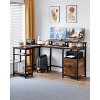 67" L Shaped Computer Desk with Drawers, Reversible Home Office Desk with Power Outlet, Adjustable Shelf and Mobile CPU Stand, Gaming Desk - 4 of 4