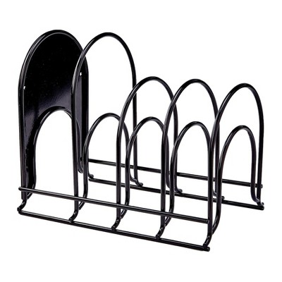 Cuisinel Heavy Duty Steel Construction Extra Large 5 Pan and Pot Organizer 5 Tier Rack, 12.2 inch, Black