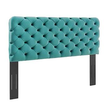 Modway Lizzy Tufted Performance Velvet Headboard in Teal