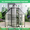 Aluminum-Framed Polycarbonate Greenhouse, Heavy Duty, with Quick Setup Structure and Roof Vent, Large Enhanced Aluminum GreenhouseKit for Outdoors - 4 of 4