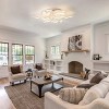 Modern LED Flush Mount Ceiling Light, White Petal Flower Design Fixture for Bedroom Living Room Hallway - 3 of 4
