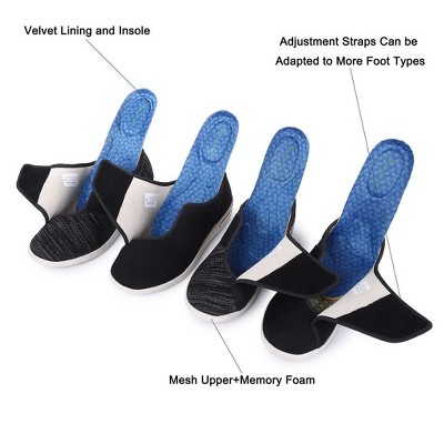 Женские кроссовки Garvee Diabetic Shoes for Women Wide Width Elderly Shoes Adjustable Closure Lightweight Swollen Feet Walking Sneakers,Black - 8 — фото 4