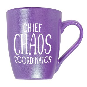 Elanze Designs Chief Chaos Coordinator Passion Purple 10 ounce New Bone China Coffee Cup Mug - 1 of 4
