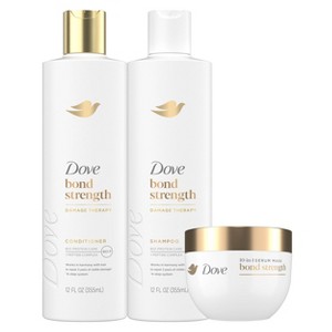 Dove Beauty Bond Strength Peptide Complex Hair Care Shampoo 12 fl oz +  Conditioner 12 fl oz + Serum Hair Mask 9.2oz - 1 of 4