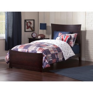 AFI Furnishings Metro Twin Extra Long Traditional Bed with Matching Footboard and Turbo Charger in Espresso - 1 of 4