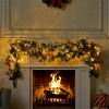 JOYFY PreLit 6/9 FT Christmas Garland with LED Lights, Timer and Ornaments, Artificial Holiday Decorations for Indoor Outdoor Xmas Holiday Door Decor - 4 of 4