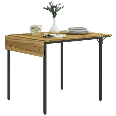 Resenkos Dining Table, Living Room Table,Folding Dining Table for 2 to 4 People,Kitchen Table for Small Spaces, Walnut Brown