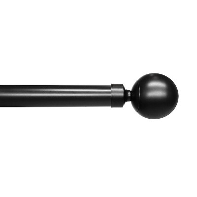 Linen Avenue Ball Single and Double Window Curtain Rod Set