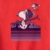 Boys' - Peanuts - Snoopy Woodstock Ski Stripes Graphic Long Sleeve Fleece Sweatshirt - 2 of 4