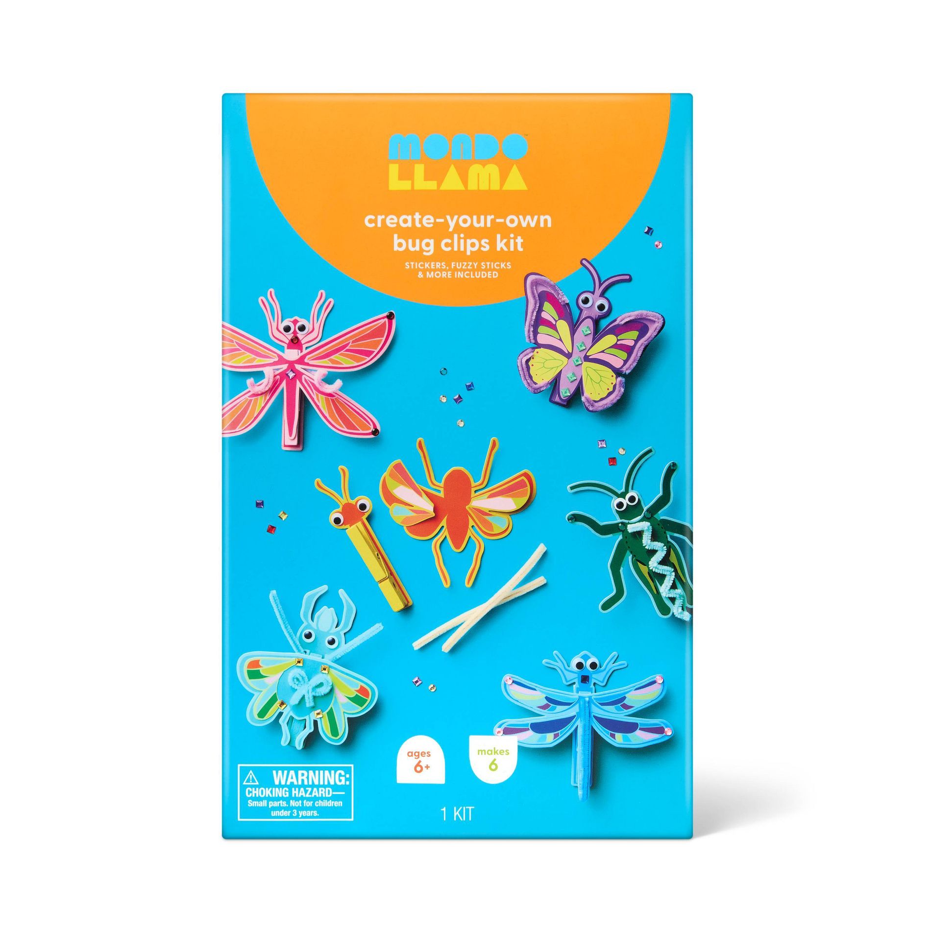 6ct Summer Craft Clothespin Insects Activity Kit - Mondo Llama™