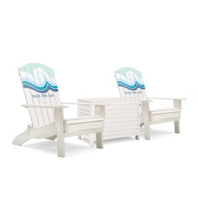 Adirondack 3pc Folding Chairs & Cooler Cream - Life is Good