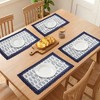 REGALWOVEN Rustic Placemats Set of 6 Placemats for Dining Table Decor Washable Kitchen Table Mat with Lace Trim - 3 of 4