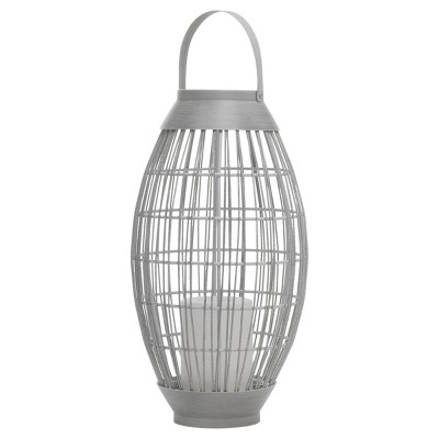 Indoor/Outdoor Battery Operated Candle Lantern Rattan - Sterno Home